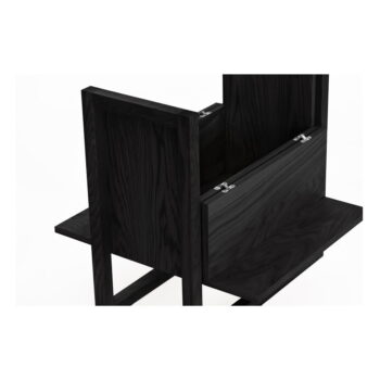 Čierna vinotéka z dubového dreva 59x60 cm NewEst - Woodman – Obrázok 4
