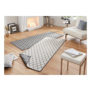 Sivo-krémový vonkajší koberec NORTHRUGS Malaga, 80 x 250 cm - Image 2