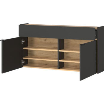 Antracitovosivá/prírodná skrinka na topánky Ameca – Germania – Obrázok 3