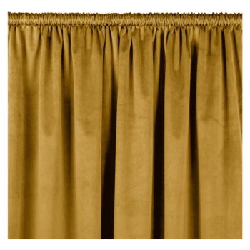 Zamatový dimout záves v horčicovej farbe 530x300 cm Velto – Filumi - Image 9