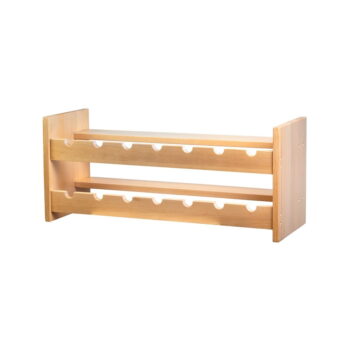 Nástenný regál na víno z borovicového dreva v prírodnej farbe počet fliaš 14 Carol - Kalune Design - Image 2