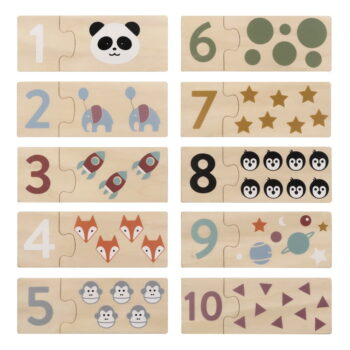 Drevené detské puzzle (počet dielikov 20) Numbers – Kindsgut - Image 8