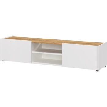 TV stolík v dekore duba v bielo-prírodnej farbe 164x35 cm Schlangen – Germania – Obrázok 2