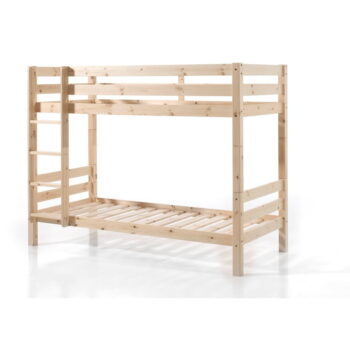 Poschodová detská posteľ z borovicového dreva s úložným priestorom 90x200 cm v prírodnej farbe PINO – Vipack – Obrázok 3