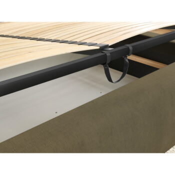 Tmavozelená čalúnená dvojlôžková posteľ s úložným priestorom s roštom 180x200 cm Jagna – Bobochic Paris – Obrázok 2