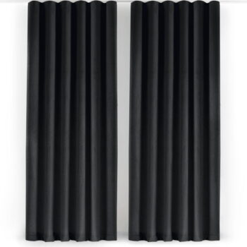 Čierny zamatový dimout záves 265x270 cm Velto – Filumi - Image 8