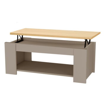 Konferenčný stolík s doskou v dubovom dekore v sivo-prírodnej farbe 105x47 cm Emerald – Støraa - Image 3