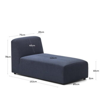 Tmavomodrý modul pohovky Neom – Kave Home - Image 4