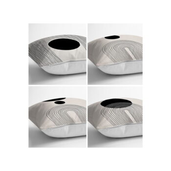 Čierno-béžové obliečky na vankúše v súprave 4 ks 43x43 cm - Minimalist Cushion Covers - Image 2