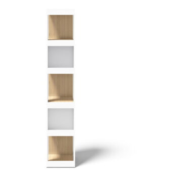 Biela knižnica v dekore duba 40x188 cm Ella - TemaHome - Image 3