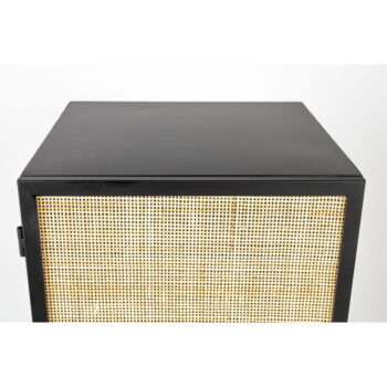 Čierna ratanová skrinka 40x145 cm Guuji - White Label - Image 2