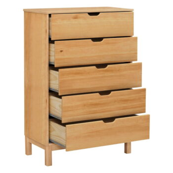 Vysoká komoda z borovicového dreva v prírodnej farbe 113x39 cm Post – Støraa - Image 2