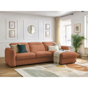 Oranžová rozkladacia rohová pohovka (variabilná) Achille – Bobochic Paris - Image 3