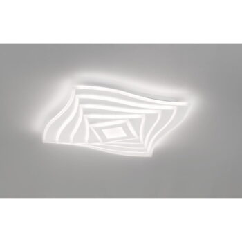 Biele kovové stmievateľné LED stropné svietidlo na diaľkové ovládanie 50x50 cm Hero – Fischer & Honsel - Image 2