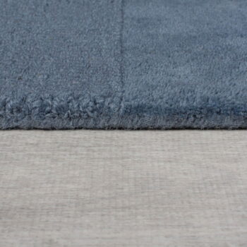 Tmavomodrý ručne tkaný vlnený koberec 120x170 cm Checkerboard – Flair Rugs – Obrázok 5