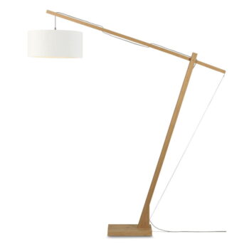 Stojacia lampa s bielym tienidlom a konštrukciou z bambusu Good&Mojo Montblanc - Image 11
