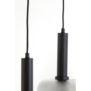 Čierne stropné svietidlo so skleneným tienidlom 100x22 cm Lekar - Light & Living - Image 6