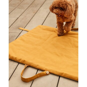 Bavlnená deka pre psa v horčicovej farbe 60x80 cm Trufa – Kave Home - Image 7