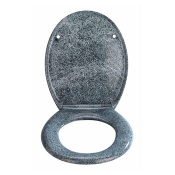 WC sedadlo v žulovom dekore s jednoduchým zatváraním Wenko Premium Ottana, 45,2 x 37,6 cm - Image 4