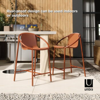 Plastová barová stolička v tehlovej farbe 90 cm Ringo – Umbra – Obrázok 6