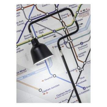 Čierna stojacia lampa s kovovým tienidlom (výška 150 cm) London – it's about RoMi – Obrázok 2