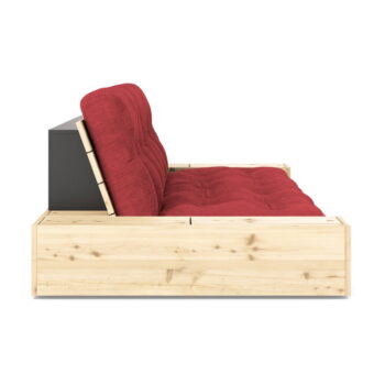 Červená menčestrová rozkladacia pohovka 244 cm Base – Karup Design - Image 2