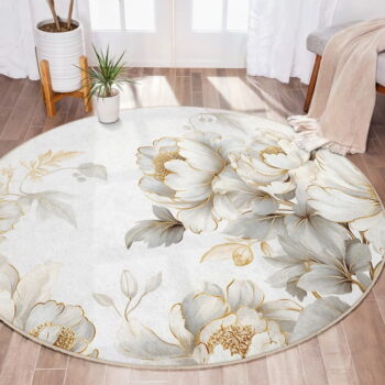Prateľný okrúhly koberec vo svetlosivej a béžovej farbe ø 80 cm Soft and Gentle – Mila Home – Obrázok 10