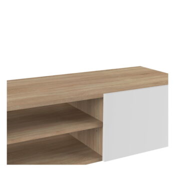 Biely TV stolík v dekore duba 185x31 cm Podium - TemaHome - Image 9
