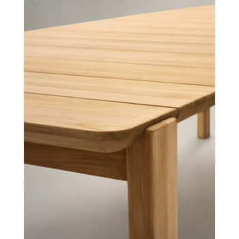 Záhradný jedálenský stôl z dubového dreva 102x220 cm Icaro – Kave Home - Image 4
