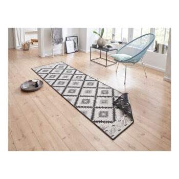 Čierno-krémový vonkajší koberec NORTHRUGS Malibu, 80 x 350 cm - Image 5