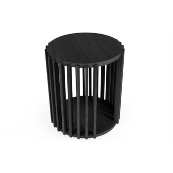 Čierny odkladací stolík Woodman Drum, ø 53 cm – Obrázok 3