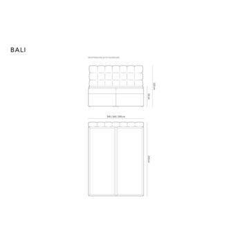 Antracitová boxspring posteľ s úložným priestorom 160x200 cm Bali – Cosmopolitan Design - Image 8