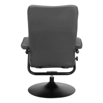 Sivé relaxačné kreslo s podnožkou z imitácie kože Istad – Støraa - Image 5