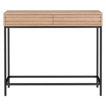 Konzolový stolík s doskou v dubovom dekore v prírodnej farbe 35x90 cm Celine – Støraa - Image 3