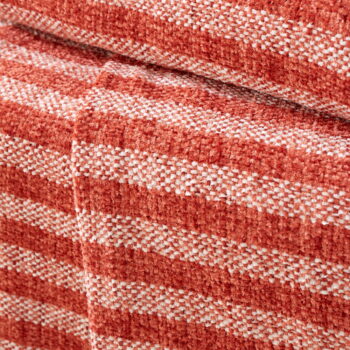 Červeno-oranžová zamatová deka 130x170 cm Stripe Chenille – Catherine Lansfield - Image 3