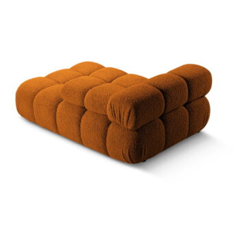 Oranžový modul pohovky z textílie bouclé (pravý roh) Bellis – Micadoni Home - Image 6