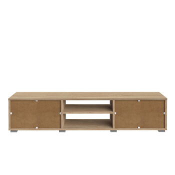 Biely TV stolík v dekore duba 140x31 cm Podium - TemaHome – Obrázok 5