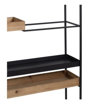 Čierny kovový regál 85x130 cm – Ixia – Obrázok 11