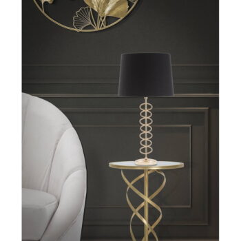 Čierna stolová lampa Mauro Ferretti X, ø 30 cm – Obrázok 2