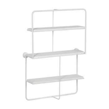 Biela poschodová kovová polica 51 cm – Ixia