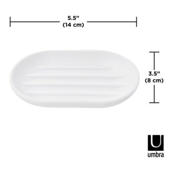 Biela plastová nádoba na mydlo Touch – Umbra - Image 3