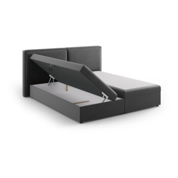 Tmavosivá boxspring posteľ s úložným priestorom 160x200 cm Arendal – Cosmopolitan Design - Image 2