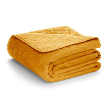 Žltý pléd cez posteľ AmeliaHome Laila Honey, 260 x 240 cm – Obrázok 2