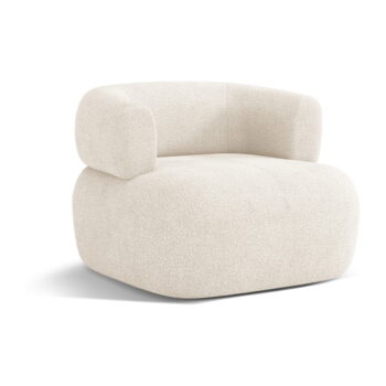 Béžové kreslo z textílie bouclé Jenny – Micadoni Home - Image 3
