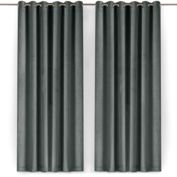 Tmavosivý zamatový dimout záves 200x300 cm Velto – Filumi - Image 4