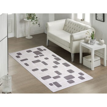Béžový bavlnený koberec Vitaus Mozaik, 80 x 200 cm - Image 3