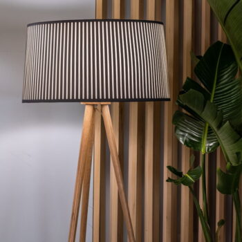 Sivá stojacia lampa SULION Bea, výška 152 cm – Obrázok 3
