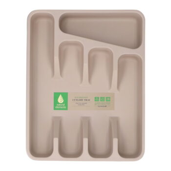Béžový bambusový organizér na príbory Kitchen Craft Natural Elements – Obrázok 4
