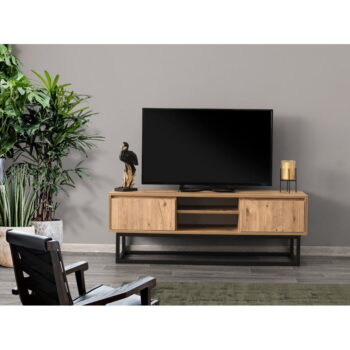 TV stolík v borovicovom dekore Belinda, šírka 140 cm - Image 3