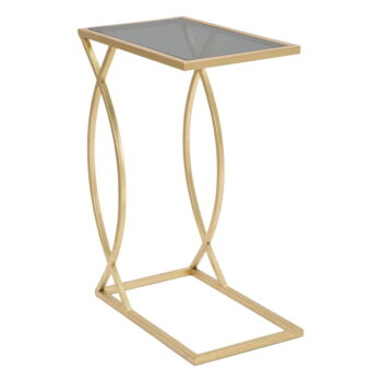 Odkladací stolík so sklenenou doskou 25.5x45.5 cm Glam – Mauro Ferretti - Image 5
